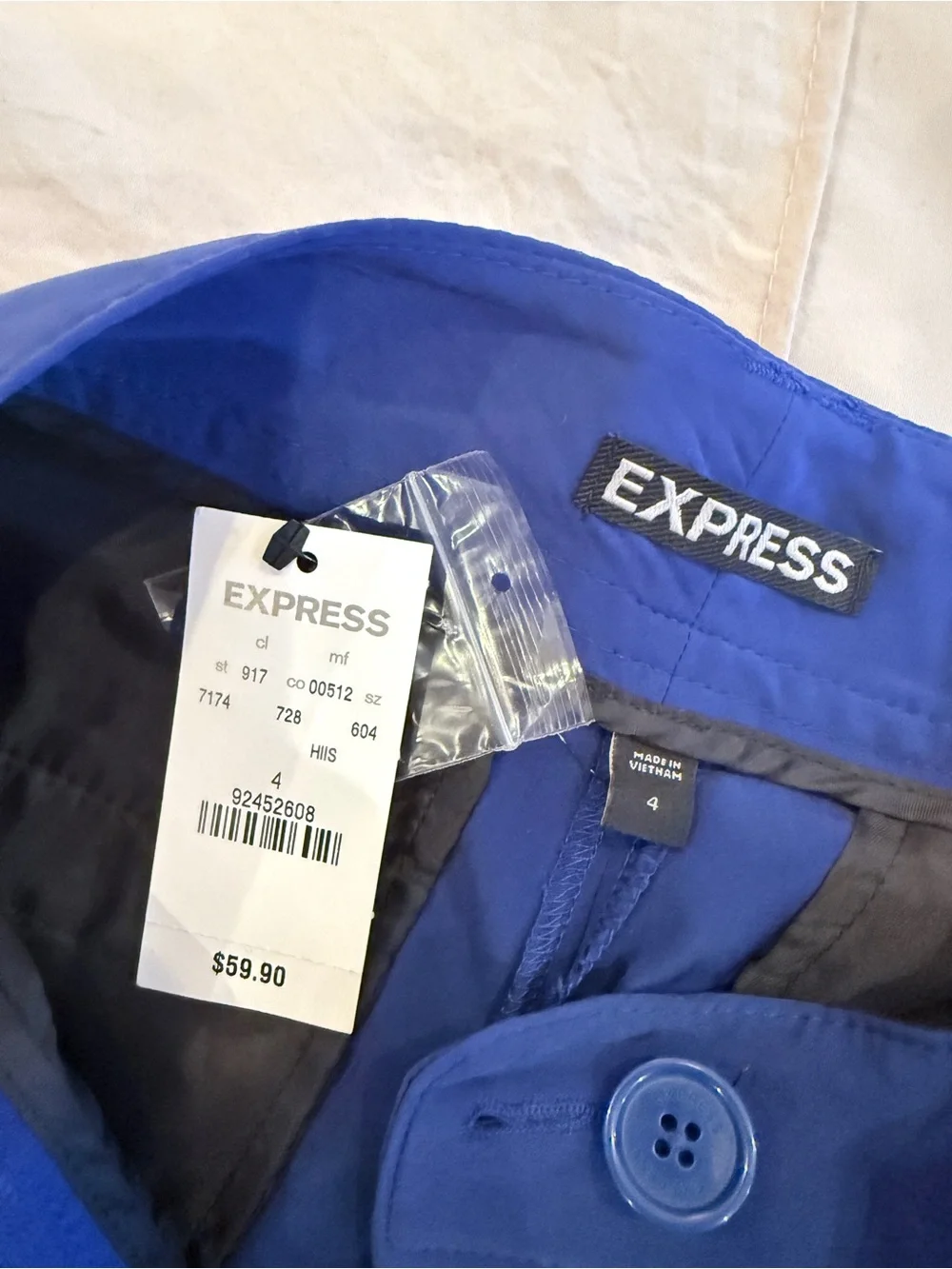 Express Royal Blue Tailored Shorts